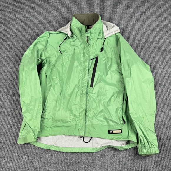 REI Other - REI E1 Elements Rain Jacket Womens L Removable Hood Waterproof Lightweight